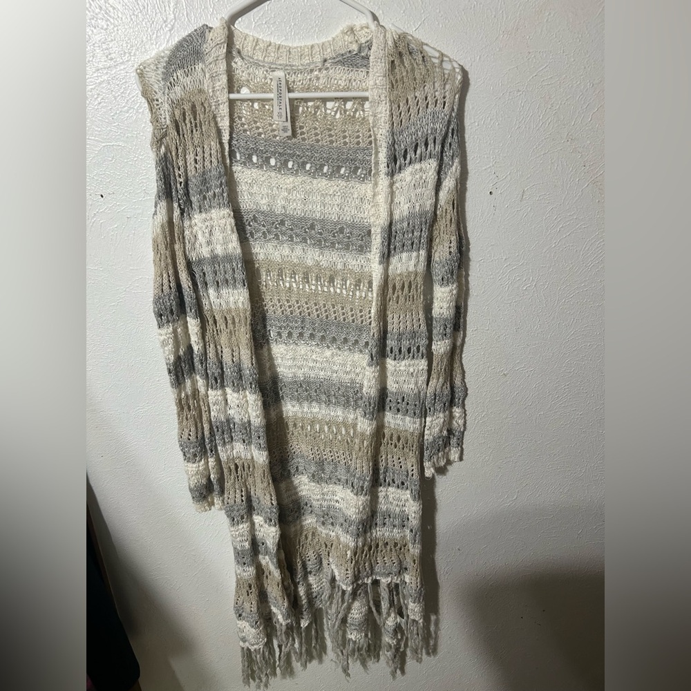 XS Aeropostale Women's Striped Knit Sweater Cardigan